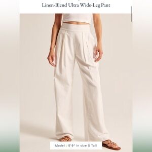 SOLD Abercrombie Linen-Blend Ulta Wide-leg Pants